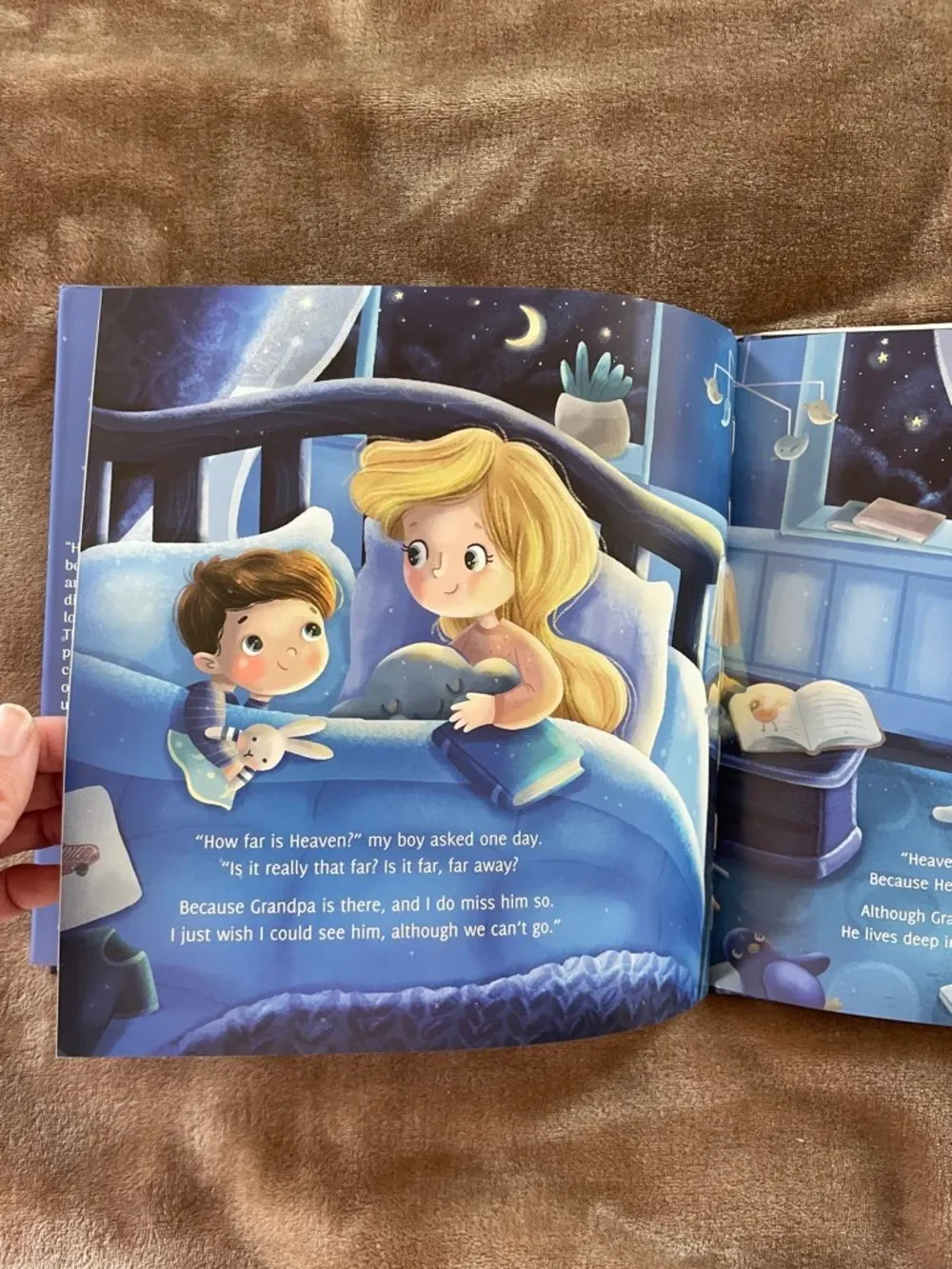 How Far Is Heaven? Tischmann/ Children's Grief Picture Book NWOT